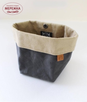 Фото Полотняна сумка для рукоділля Cohana Waxed Canvas Accessory Pouch, Dark Grey 45-130