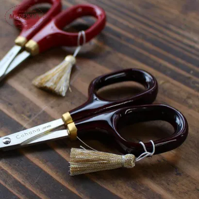 Зображення Ножиці Cohana з лакованими коричневими ручками
