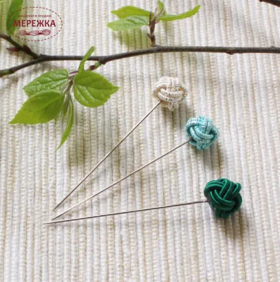 Фото Cohana Швейні шпильки з прикрасою Awaji-dama Mizuhiki, Green 45-228