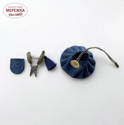 Cohana Набір міні-ножиць Seki та міні-чохла зі шнурками Blue фотографія