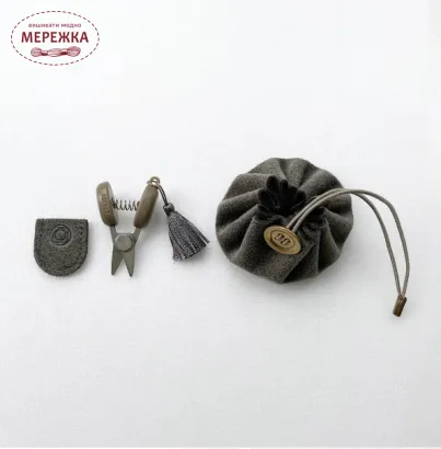 Фотографія Cohana Набір міні-ножиць Seki та міні-чохла зі шнурками Grey