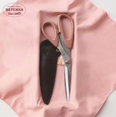 Фото Ножиці Cohana кравецькі з лакованими ручками, колір сакура, 21 см. 45-291