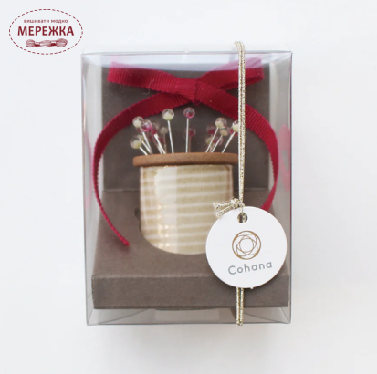 Фото Магнітна голківниця Cohana Hasami Magnetic Pin Holder and Sewing Pins Set KANTSUBAKI 45-340