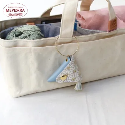 Фото Cohana Міні-ножиці Anniversary Seki Blue з китичкою, 3,5 см. 45-384