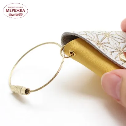 Фото Cohana Міні-ножиці Anniversary Seki Yellow з китичкою, 3,5 см. 45-382