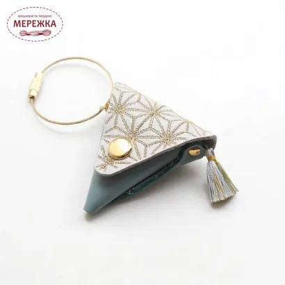 Фото Cohana Міні-ножиці Anniversary Seki Blue з китичкою, 3,5 см. 45-384