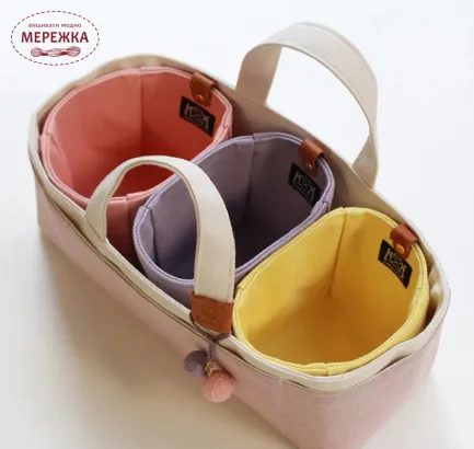 Фото Фото Cohana текстильний кошик Canvas Pouch – Sakura / Pink 45-423