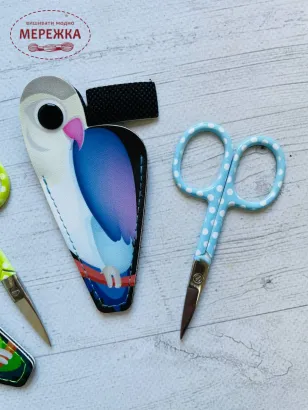 Фото Ножиці у футлярі, Папуга блакитні В4849