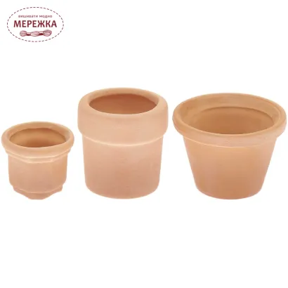Фото Rico мініатюра Горшики керамічні, 3 шт 500535