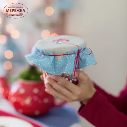 Фото Декоративні тканини Acufactum Cotton fabric dots gray blue-white 3523-480