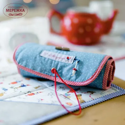 Фото Декоративні тканини Acufactum Cotton fabric dots gray blue-white 3523-480