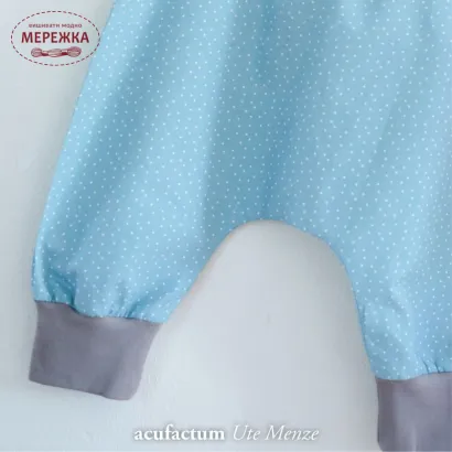 Фото Декоративні тканини Acufactum Cotton fabric dots gray blue-white 3523-480