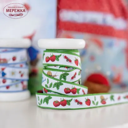 Фото Acufactum Стрічка Webband Erdbeerzeit 35288