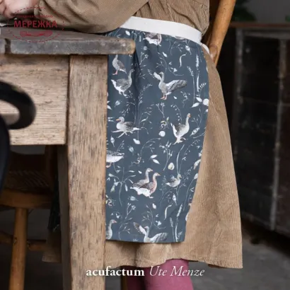 Фото Декоративні тканини Acufactum Baumwollstoff Grauganse  3523-855