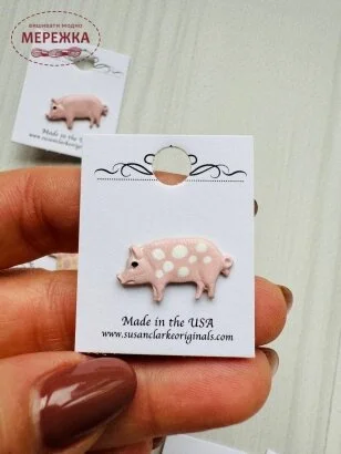 Фото Susan Clarke Originals Pig BE-564 - Пришивний елемент