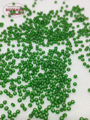 Фото Бісер 57120 зелений матовий