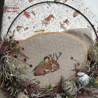 Фото Acufactum Схема Kind mit Rentier 82959