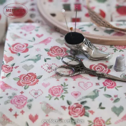 Фото Декоративні тканини Acufactum Stoff Stickliebe 3523-998