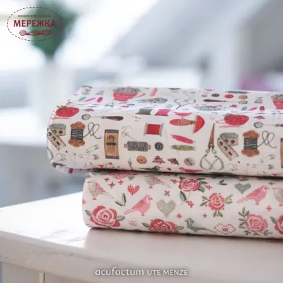 Фото Декоративні тканини Acufactum Stoff Stickliebe 3523-998