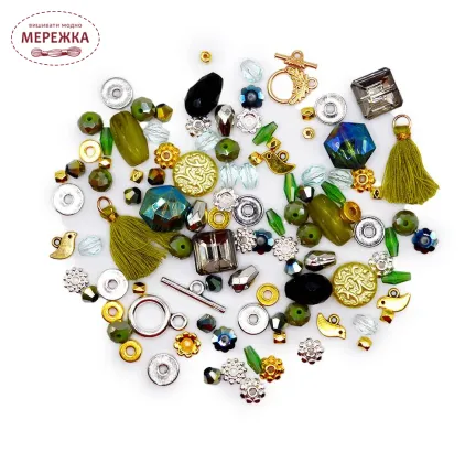 Фото Dress It Up набір декоративних бусин та аксесуарів Emerald