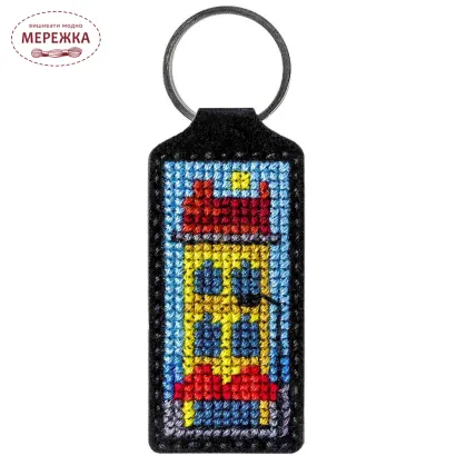 Фото Набір для вишивання хрестиком WonderlandCrafts брелок на штучній шкірі FLHL-003