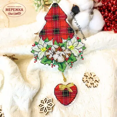 Фото Набір для вишивання хрестиком Сузір'я Єдинорога Різдвяна ялинка ( акрил на підвісі ) 1105 а