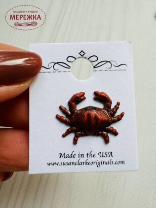 Фото Пришивний елемент Susan Clarke Originals Small Crab Button BE-664