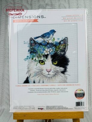 Фото Dimensions Floral Crown Cat 70-35433