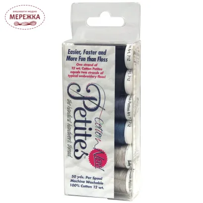 Фото Нитки Sulky Sulky Набір ниток, 100% бавовна, Black/Gray Sampler Collection 712-04