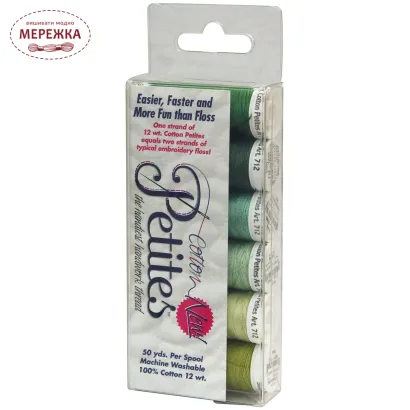 Фото Нитки Sulky Sulky Набір ниток, 100% бавовна, Greens Sampler Collection 712-08