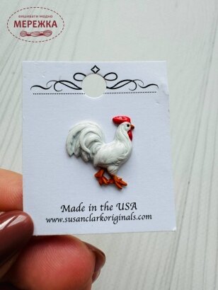 Фото Susan Clarke Originals Rooster Button BE-76