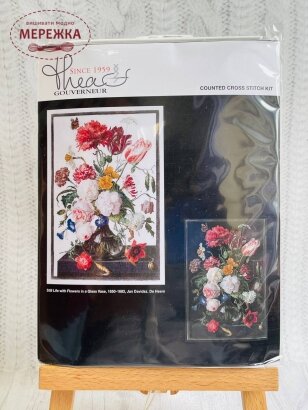 Фото Набір Thea Gouverneur Натюрморт з квітами у вазі 785.05