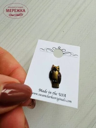 Фото Susan Clarke Originals Owl Charm BE-78 - Пришивний елемент