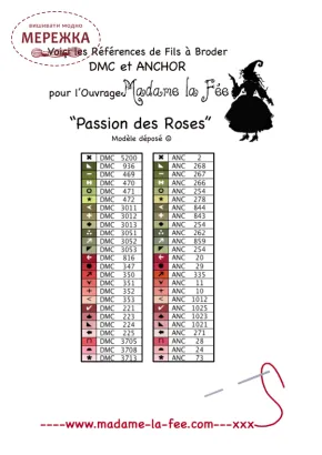 Фото Madame la Fee Схема Passion des Roses 79357