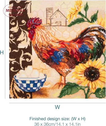 Фото Набір для вишивання хрестиком Trimits Country Rooster GCS182