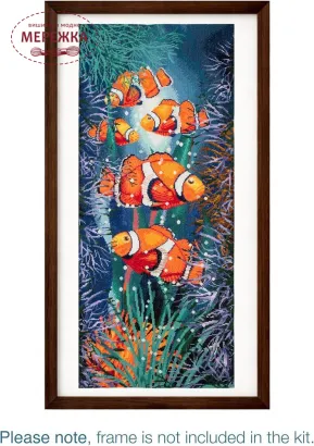 Фото Trimits Набір для вишивання по канві з нанесеним малюнком Fishes GCSP14