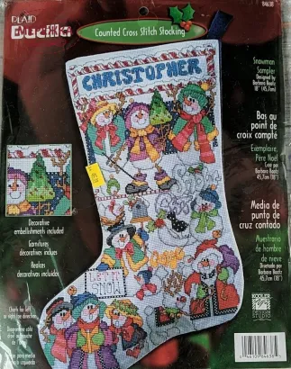 Фото Набір для вишивання Bucilla Snowman Sampler 84638 