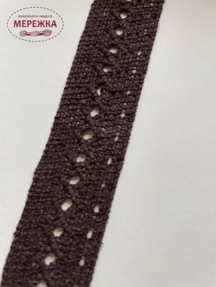 Фото Мереживо коричневе, 100% бавовна 86/4