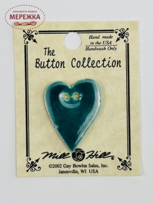 Фото Mill Hill Button Country Green LG  Folk Heart 86206