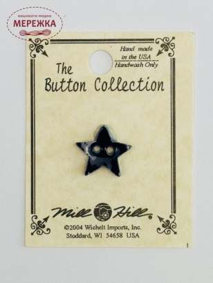 Фото Mill Hill Button Very Fabrsm Navy Star 86249