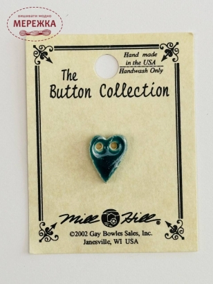 Фото Mill Hill Button Small Country Green Folk Heart 86256MH