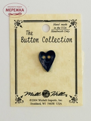 Фото Mill Hill Button Small Navy Folk Heart 86257MH