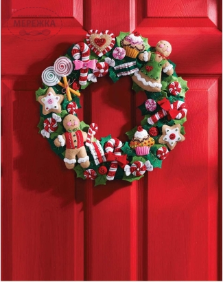 Фото Bucilla Фетровий набір Cookies and Candy Wreath 86264