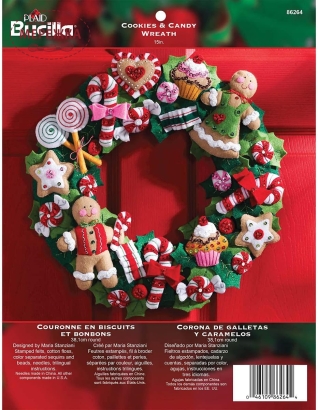 Фото Bucilla Фетровий набір Cookies and Candy Wreath 86264