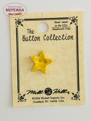 Фото Mill Hill Button Small Bright Yellow Star 86288