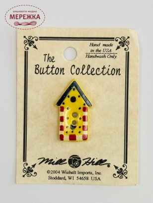 Фото Mill Hill Button Primary Checkerboard Birdhouse 86323