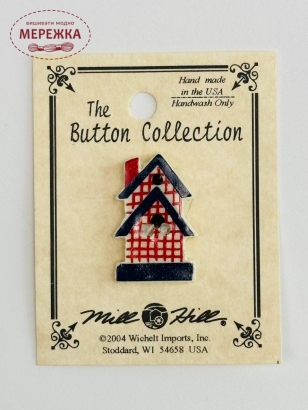 Фото Mill Hill Button Story Red Plaid Birdhouse 86327