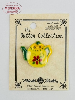 Фото Mill Hill Button Yellow Floral Teapot 86331