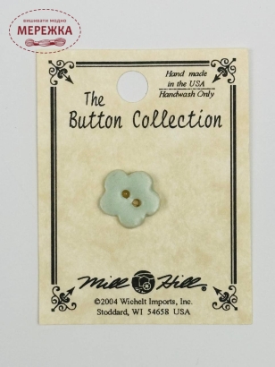 Фото Mill Hill Button Matt Seafoam Posy Flower with matte finish 86386