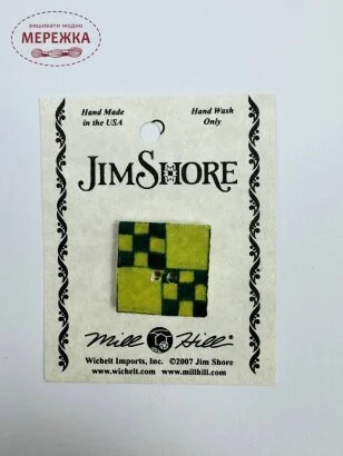 Фото Mill Hill Button Avocado Nine Patch 87007